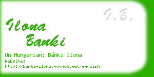 ilona banki business card