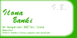 ilona banki business card